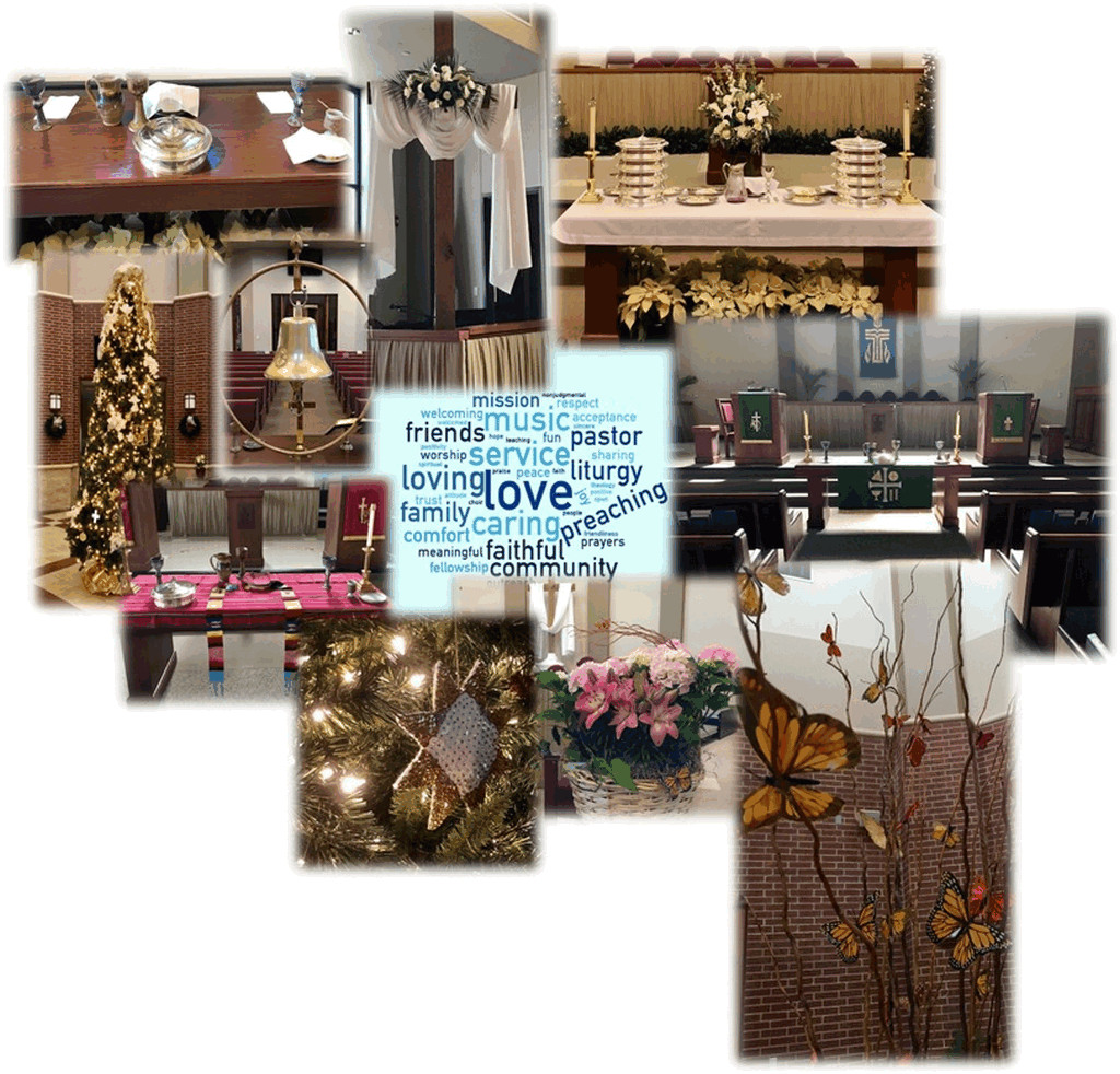 photo collage of church