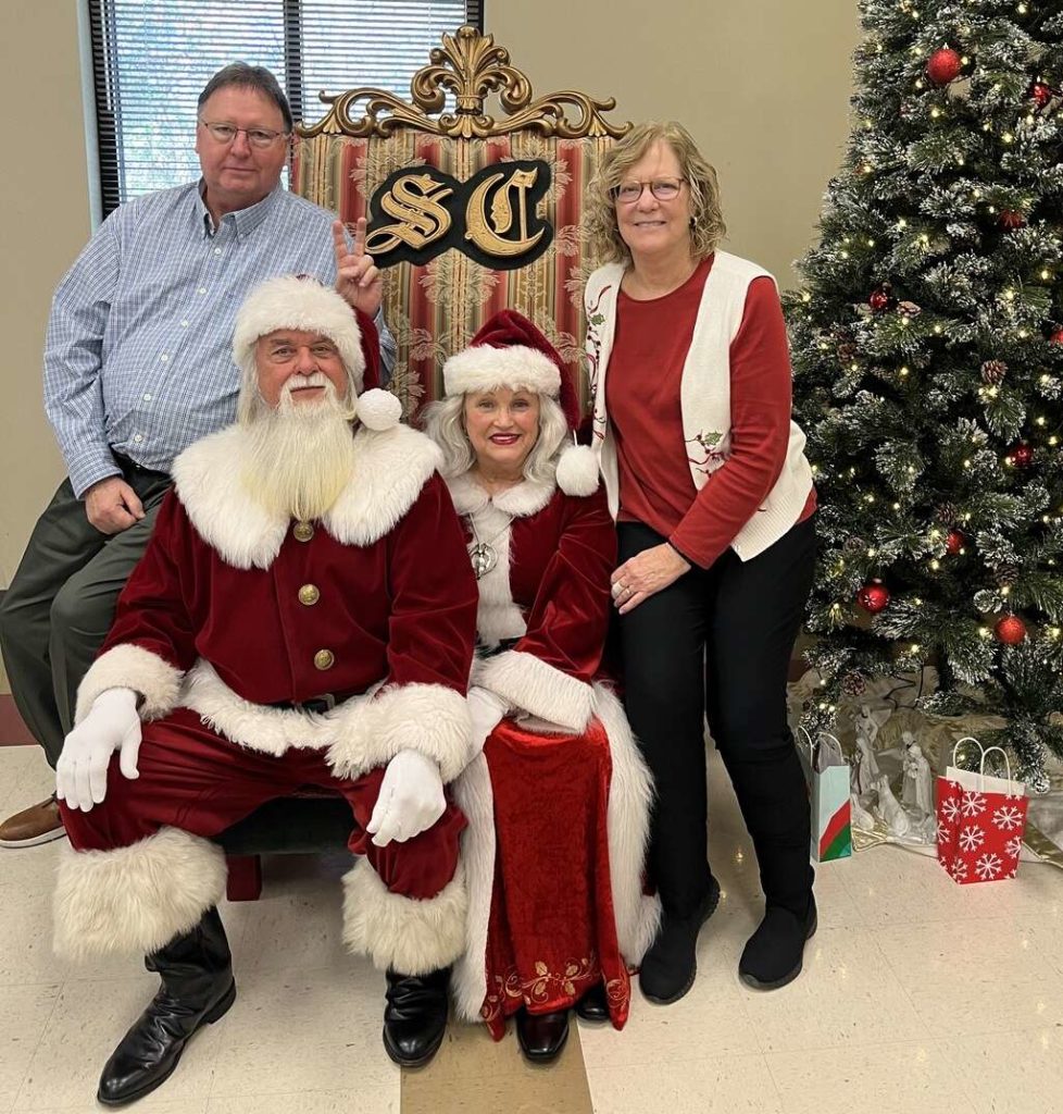Rob and Jane with Santa